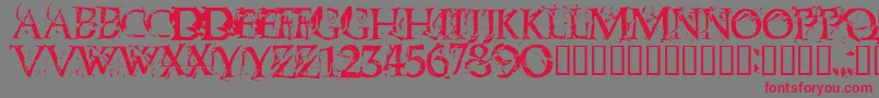 Blasphem Font – Red Fonts on Gray Background