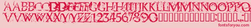 Blasphem Font – Red Fonts on Pink Background