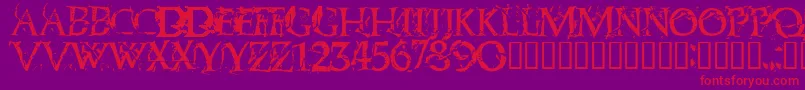 More about Blasphem Font Blasphem Font – Red Fonts on Purple Background