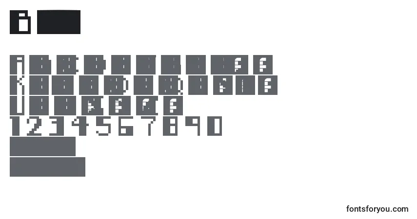 Schriftart Bitnoire – Alphabet, Zahlen, spezielle Symbole
