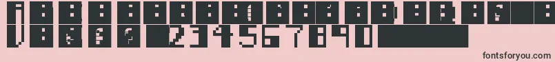 Bitnoire Font – Black Fonts on Pink Background