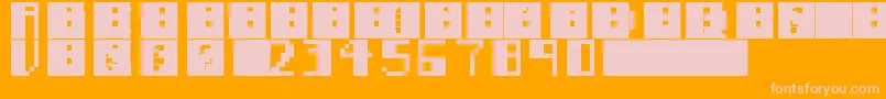 Bitnoire Font – Pink Fonts on Orange Background