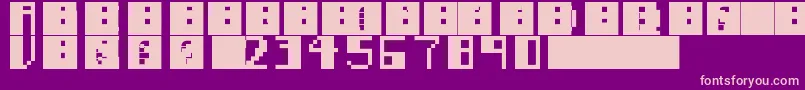 Bitnoire Font – Pink Fonts on Purple Background