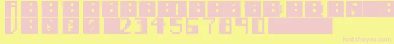 フォントBitnoire – ピンクのフォント、黄色の背景