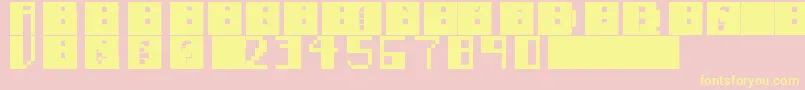 Bitnoire Font – Yellow Fonts on Pink Background