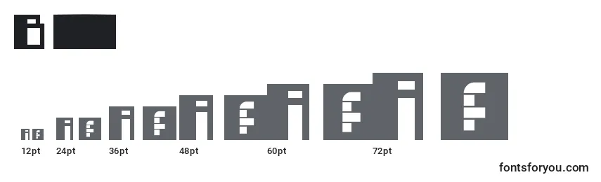 Размеры шрифта Bitnoire