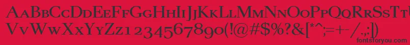 Pax2Sc Font – Black Fonts on Red Background