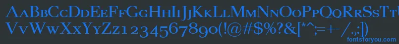 Pax2Sc Font – Blue Fonts on Black Background