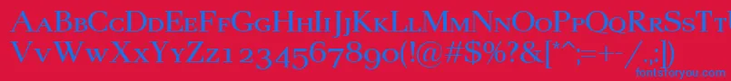 Pax2Sc Font – Blue Fonts on Red Background