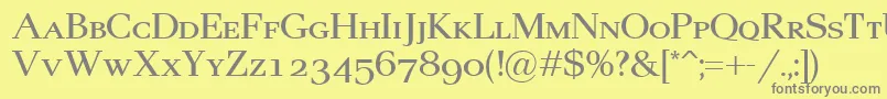 Pax2Sc Font – Gray Fonts on Yellow Background