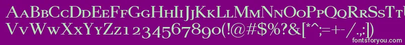 Pax2Sc Font – Green Fonts on Purple Background