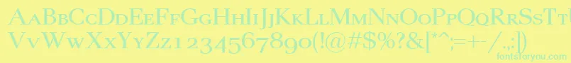 Pax2Sc Font – Green Fonts on Yellow Background