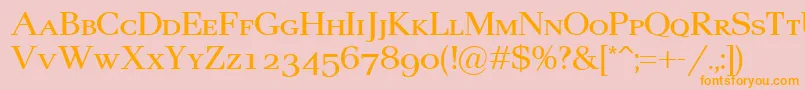 Pax2Sc Font – Orange Fonts on Pink Background