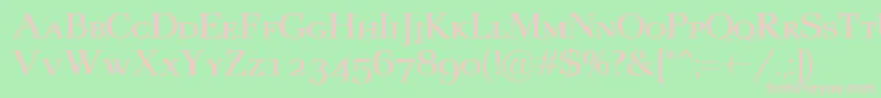 Pax2Sc Font – Pink Fonts on Green Background