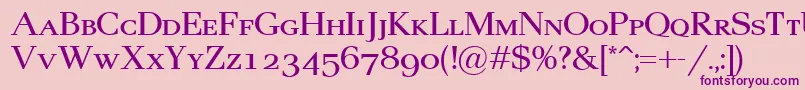 Pax2Sc Font – Purple Fonts on Pink Background