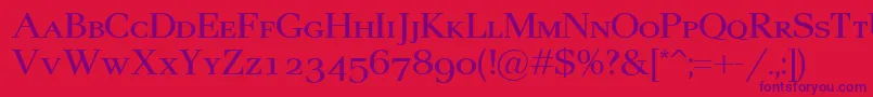 Pax2Sc Font – Purple Fonts on Red Background