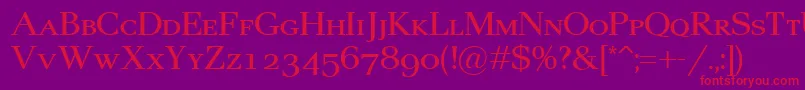 Pax2Sc Font – Red Fonts on Purple Background