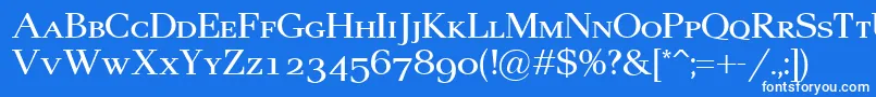 フォントPax2Sc – 青い背景に白い文字