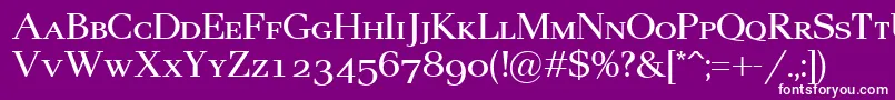 フォントPax2Sc – 紫の背景に白い文字