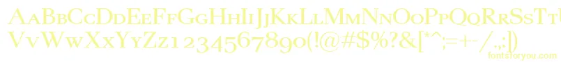 Pax2Sc Font – Yellow Fonts on White Background