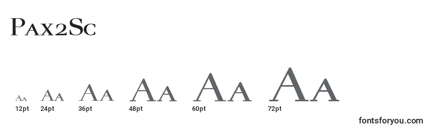 Размеры шрифта Pax2Sc