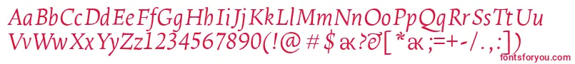 LeksaproLightItalic Font – Red Fonts