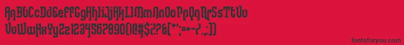 LullabyWeight Font – Black Fonts on Red Background