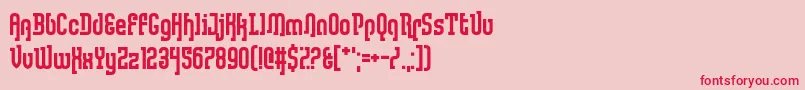 LullabyWeight Font – Red Fonts on Pink Background