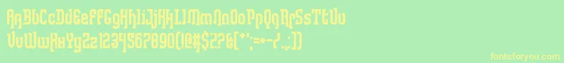 LullabyWeight Font – Yellow Fonts on Green Background