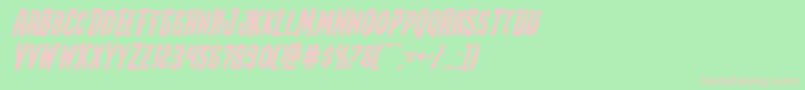 Creepycrawlersexpandital Font – Pink Fonts on Green Background