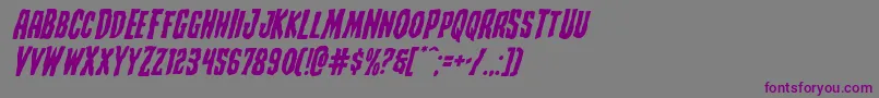 Creepycrawlersexpandital Font – Purple Fonts on Gray Background