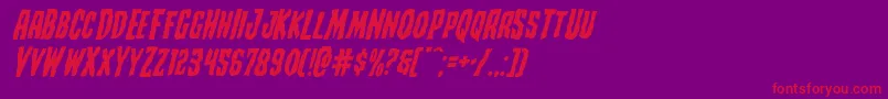 Creepycrawlersexpandital Font – Red Fonts on Purple Background