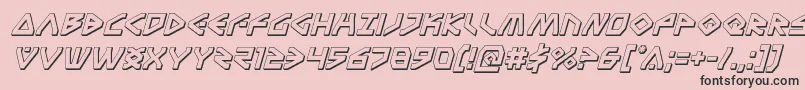 Terrafirma3Dital Font – Black Fonts on Pink Background