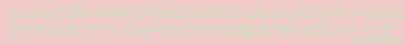 Terrafirma3Dital Font – Green Fonts on Pink Background