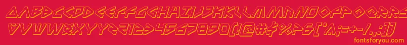 Terrafirma3Dital Font – Orange Fonts on Red Background
