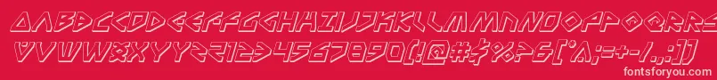 Terrafirma3Dital Font – Pink Fonts on Red Background