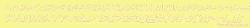 Terrafirma3Dital Font – Pink Fonts on Yellow Background