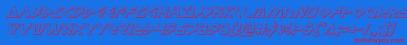 Terrafirma3Dital Font – Red Fonts on Blue Background