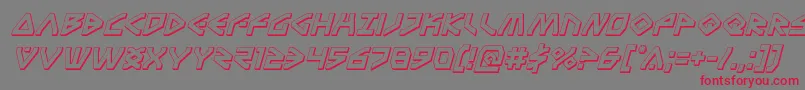 Terrafirma3Dital Font – Red Fonts on Gray Background
