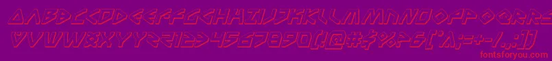 Terrafirma3Dital Font – Red Fonts on Purple Background
