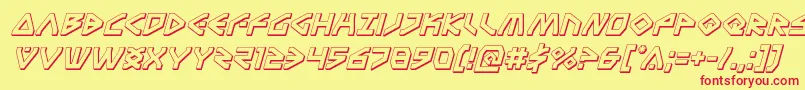 Terrafirma3Dital Font – Red Fonts on Yellow Background
