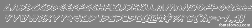 Terrafirma3Dital Font – White Fonts on Gray Background