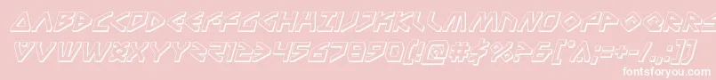 Terrafirma3Dital Font – White Fonts on Pink Background