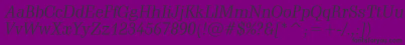 SchadowLightCursiveBt Font – Black Fonts on Purple Background