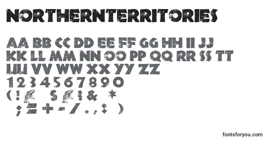 Fuente NorthernTerritories - alfabeto, números, caracteres especiales