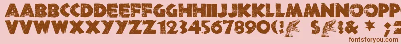 NorthernTerritories Font – Brown Fonts on Pink Background