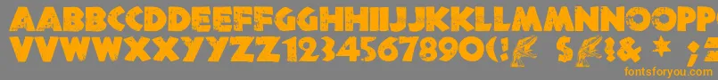NorthernTerritories Font – Orange Fonts on Gray Background