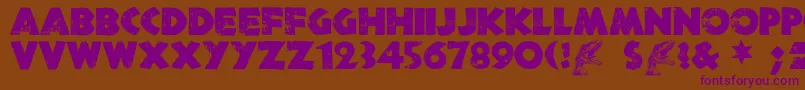 NorthernTerritories Font – Purple Fonts on Brown Background