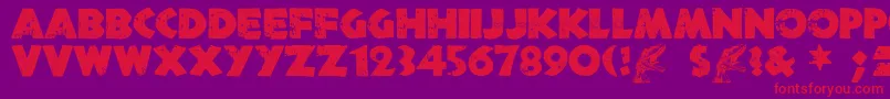 NorthernTerritories Font – Red Fonts on Purple Background