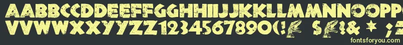 NorthernTerritories Font – Yellow Fonts on Black Background